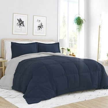 3-Piece Microfiber Reversible Comforter Set